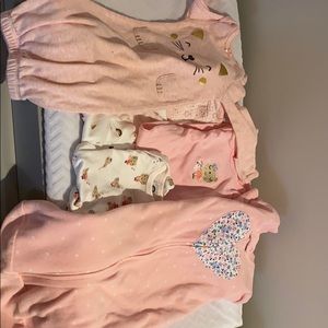 3 Newborn sleepers for girls